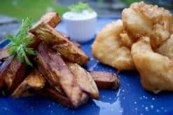 fish'n'chips lavet med torsk